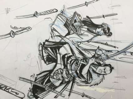 Hub | Drawing Original  - cover draft for an "Intégrale Okko" | Catawiki