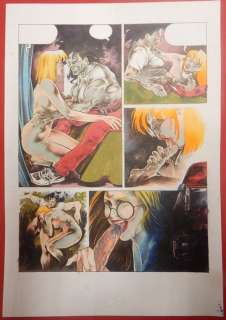 Caretta, Fernando - 3 Original colour page - Selen #28 - Terry & Louise - "La camionista" - 1998 | Catawiki