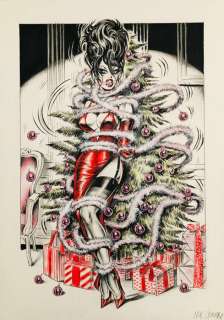 Nik Guerra - 1 Original colour page - Risate Criminali - “Addobbata” - pag. 50 - 2024 | Catawiki