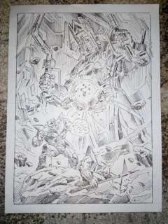 Comolo, Giorgio - 1 Original drawing - Galactus and Terrax vs Thanos - 2024 | Catawiki