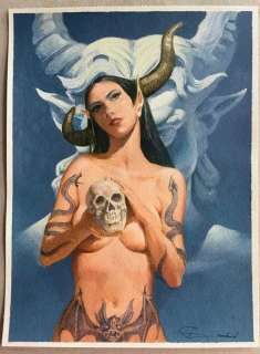 Lombardo, Spartaco - 1 Original colour drawing - White Demon | Catawiki