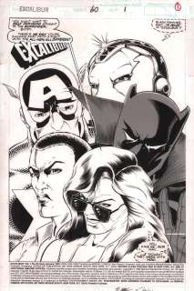 Jon Holdredge, Scott Kolins - Excalibur #60 P.1 - Iron Man & Black Panther Splash - Signed - 1993