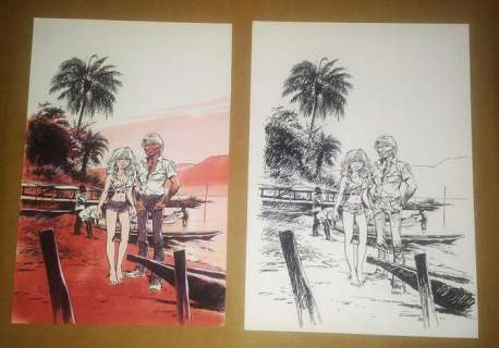 Dany | Original Drawing + Layout colors  - Bookplate  - Equator vol. 2  - Katale (1994) | Catawiki