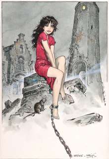 Malik | Nadine, illustration Ã  l’encre de Chine et Ã … | Millon