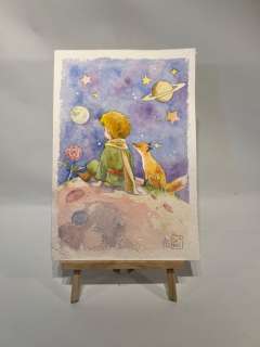 Zanella & Saras - 1 Original colour drawing - Il Piccolo Principe - 2025 | Catawiki