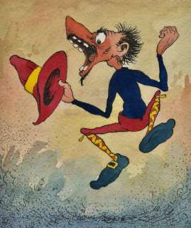 Dulieu, Jean - 1 aquarelle originale - Paulus de Boskabouter - De Toverhoed - jaren 1950 | Catawiki