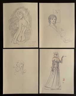 David Boller - Marc Schulz - Bogdanovic - Dylan Teague - 4 Original drawing - Schöne Frauen | Catawiki