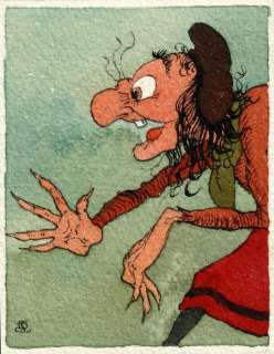 Jean Dulieu (Jan van Oort) - 1 technique mixte - Paulus de Boskabouter - Eucalypta in extase - 1962 | Catawiki