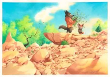 Thibault Prugne | 29 – Renard et Gros Loulou | La Galerie de la Bande Dessinée