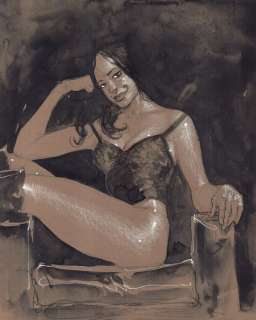 Sergio Bleda - 1 Œuvre originale - Your Seat Is Ready – Original Ink Drawing