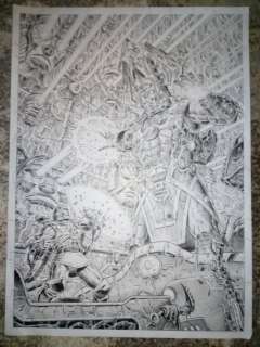 Comolo, Giorgio - 1 Original drawing - Galactus vs darkseid | Catawiki