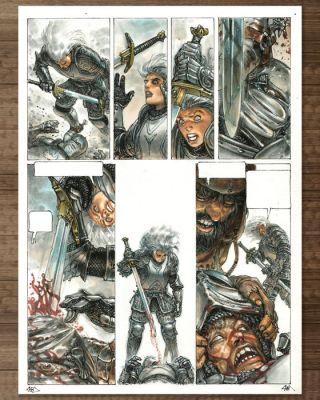 Juan Giménez Page publiée d’origine - Yo, Dragón – Mixed Media Artwork | Catawiki