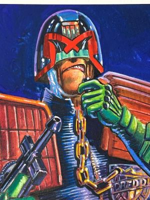 Benet, Manuel - 1 Original colour page - Judge Dredd - Danger - 1993 | Catawiki