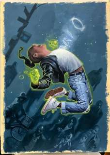 Continue Shopping | ABSOLUTE GREEN LANTERN #1 DE TOMMASO ORIGINAL COVER ART | Scott’s Collectables