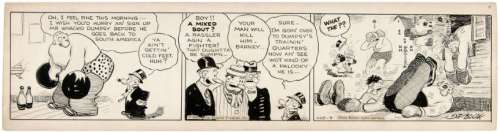 â€œBARNEY GOOGLEâ€ 1933 DAILY STRIP ORIGINAL ART BY BILLY DEBECK. | Hake’s