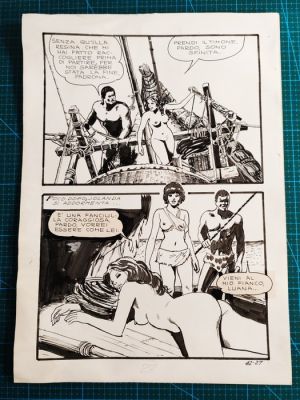 Milo Manara - Original page - Jolanda De Almaviva n.42 - La Ballata della Regina - 1972 | Catawiki