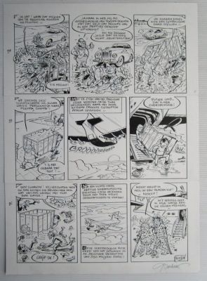 Bosschaert, Jan - 1 Original page - De Geverniste vernepelingskes - Water voor Afrika - Plaat 2 | Catawiki