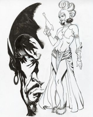 Aaron Lopresti | Dale and Ming the Merciless Original Sketch | Aaron Lopresti