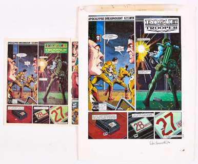 Rogue Trooper original artwork drawn, painted and signed by Ron Smith from…