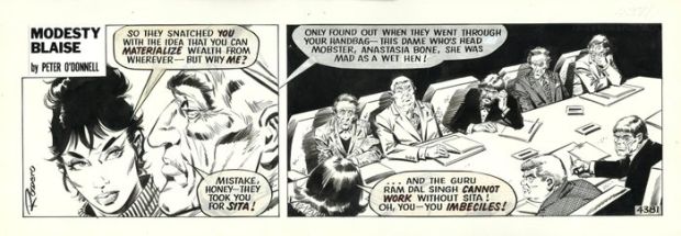 Romero, Enric Badia - 1 Original page - Modesty Blaise - strip #4381 - Idaho George - 1978 | Catawiki