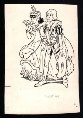 Marten Toonder - 1 Original drawing - Tom Poes - Tom Puss at the Panto - 1950