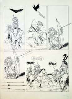 deLABY Philippe  - Bran  - Planche 17 de l’album édité au Lombard en 1993  - Encre[...] | Vermot et Associés