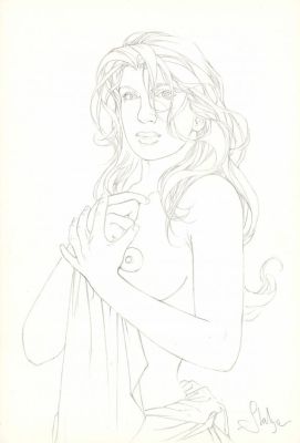 Eric Stalner | Illustration originale et crayonné - Le don du sang - Le Roman de Malemort | Daniel Maghen