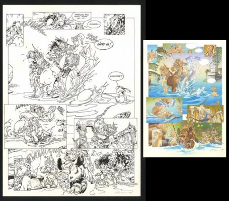 Crisse | Planche originale 30 et sa mise en couleur - Le Pacte - Atalante | Daniel Maghen