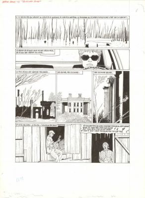 Renaud | Planche originale n°01 et sa mise en couleur - Buzzard Blues - Jessica Blandy | Daniel Maghen