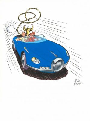 Olivier Schwartz | Illustration originale - Une Aventure de Spirou et Fantasio | Daniel Maghen