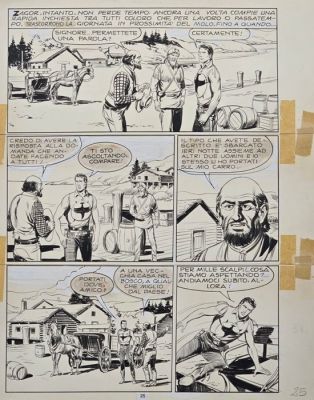 Gallieno, Ferri - 1 Original page - Zagor n.24 - "Le Jene del Mare" | Catawiki