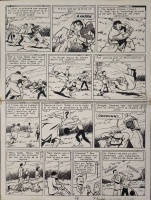 Craenhals, François - 1 Original page - Pom et Teddy - Samedi Jeunesse Le microfilm - 1971 | Catawiki