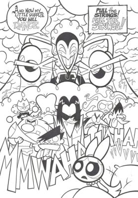 Troy Little - 1 Original page - Powerpuff Girls - Buttercup, HIM, Fuzzy Lumpkins & Medusa - 2013 | Catawiki