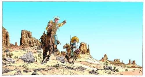 Marchand. Illustration originale Jerry Spring | BDEnchères