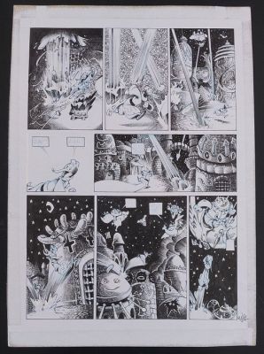 Keramidas, Nicolas - 1 Original page - Donjon Monsters T12 - Le Grimoire de l‘inventeur - 2008