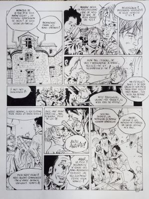 Stalner, Jean-Marc - 1 Original drawing - Le maitre de pierre - La chaise du diable - 2003 | Catawiki