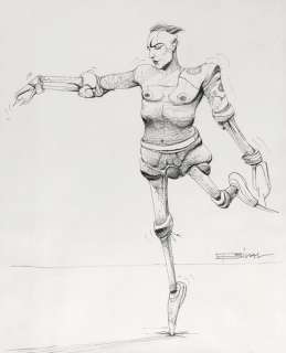 Bilal, Enki | ANDROÃDE Très grand dessin au feutre marker, probablement réalisé | Cornette de St Cyr