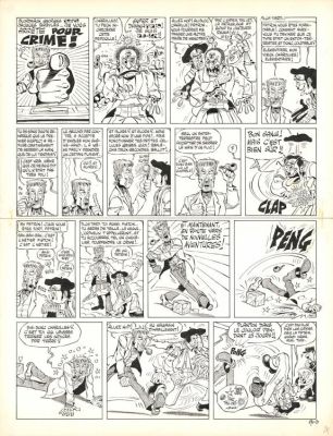 Marcel Gotlib | Planche originale n°4 pour l’histoire complète L’assassin vient du Cosmos en 4 pages. - Tome 4 - Rubrique-à-brac | Daniel Maghen