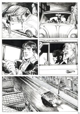 Bigliardo, Daniele - 1 Original page - Dylan Dog Maxi Old Boy #28 - "Svegliarsi ieri" - 2016 | Catawiki