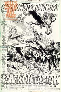 Dick Dillin Tex Blaisdell - Adventure Comics #443 Pg 1 Splash (Dc, 1976) Seven Soldiers of Victory