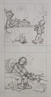 Rob-Vel (Velter, Robert) - 1 Original preliminary drawing - Professeur Nimbus - 1971 | Catawiki