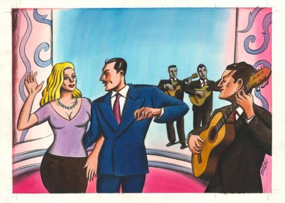 Loustal | Illustration originale, "Mariachi" | Daniel Maghen