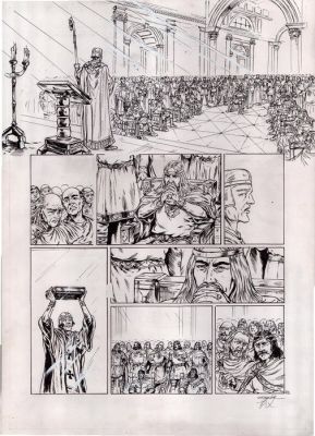 Lemercier, Gwendal - 1 Original page - ils ont fait l’histoire - Charlemagne, planche E0 - 2014 | Catawiki