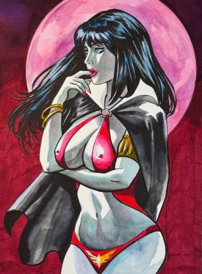 Candita, Giuseppe - 1 Original colour drawing - Vampirella - Atmosfera - 2026 | Catawiki
