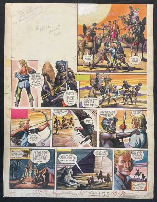 Lot 446 - Original comic book artwork from the cover EXPRESS WEEKLY #155 featuring Wulf the Briton by Ron | Excalibur Auctions