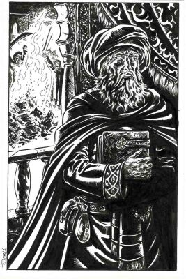 Raúlo Cáceres | Original drawing – Card Game – Rol: Córdoba – Raúlo Cáceres | Origin Of Comics