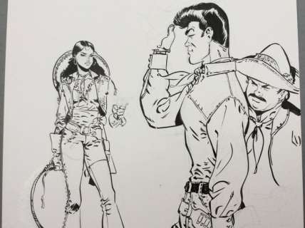 Meynet | Large original composition  - Homage to Jijé. | Catawiki