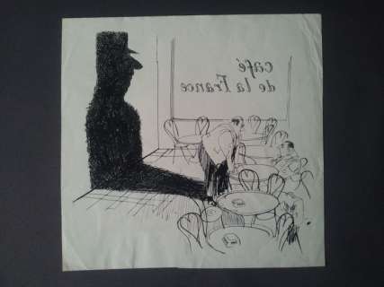 Straaten, Peter Van | Original drawing in ink  - Cartoon for het Parool  - (1968) | Catawiki