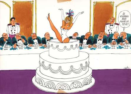 Cabu | Je voudrais bien avoir la fève !, illustration… | Millon