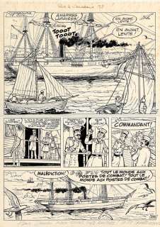 Lambil | Les Tuniques bleues, planche n°28 à l’encre de… | Millon